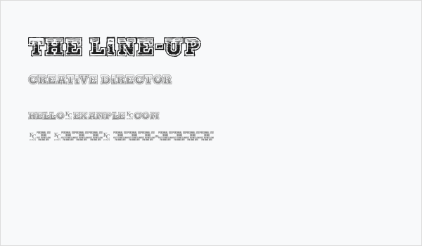 The Line-Up Business Card