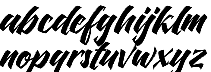 The Liquid Font LOWERCASE