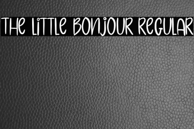The Little Bonjour Regular Font examples