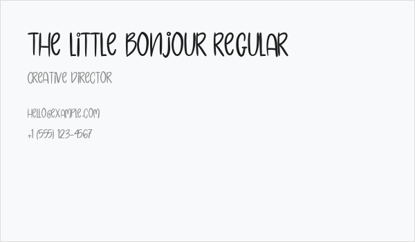 The Little Bonjour Regular Business Card
