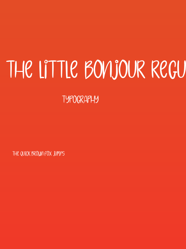 The Little Bonjour Regular Poster