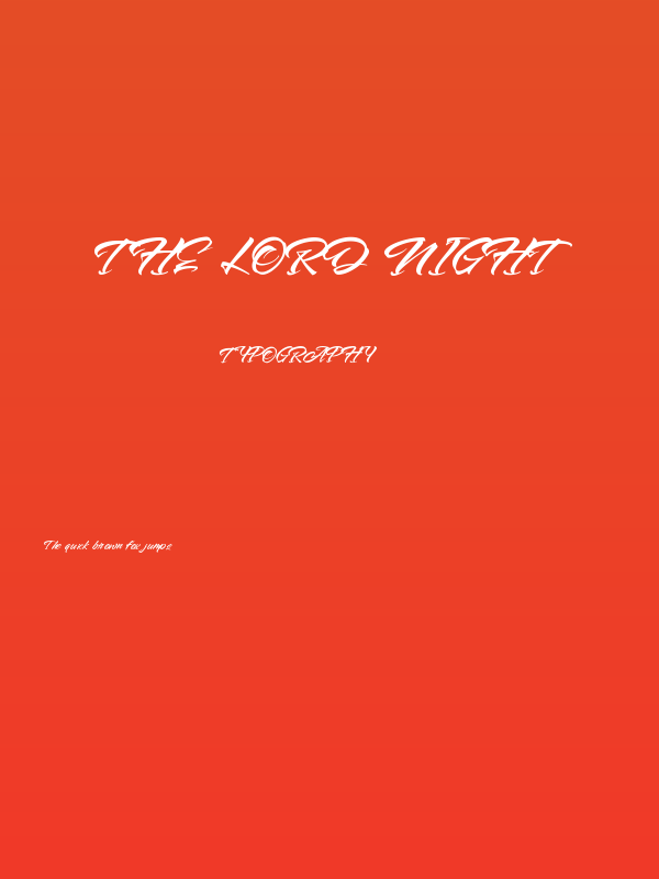 The Lord Night Poster