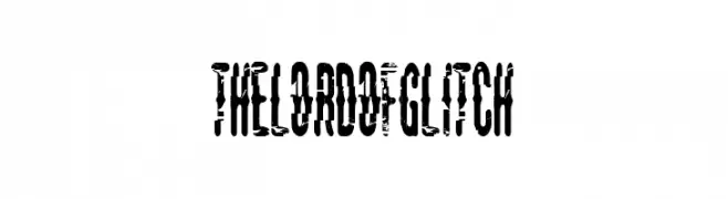 The Lord Of Glitch  フリーフォントのダウンロード