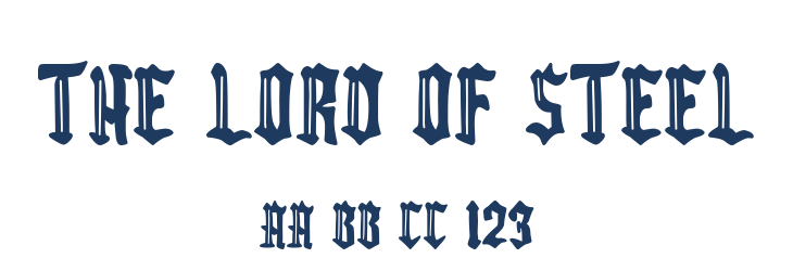 The Lord of Steel Font Preview