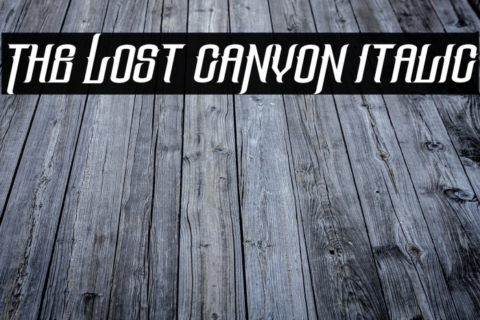 The Lost Canyon Italic Font examples