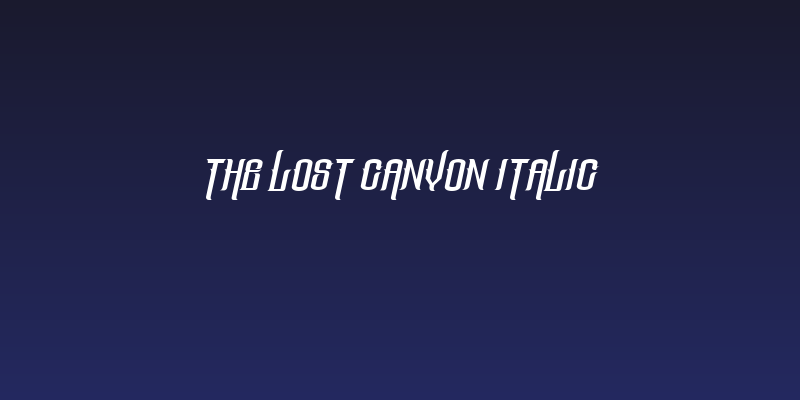 The Lost Canyon Italic Social Header