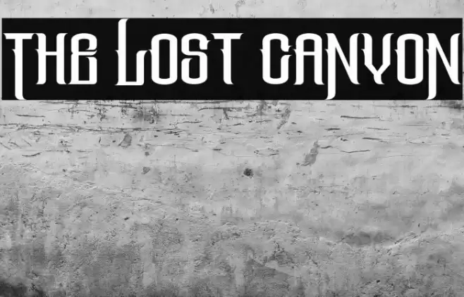 The Lost Canyon Font examples