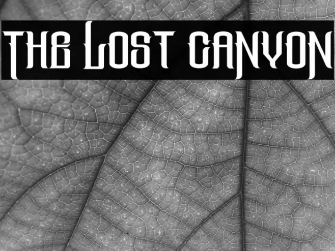 The Lost Canyon Font examples