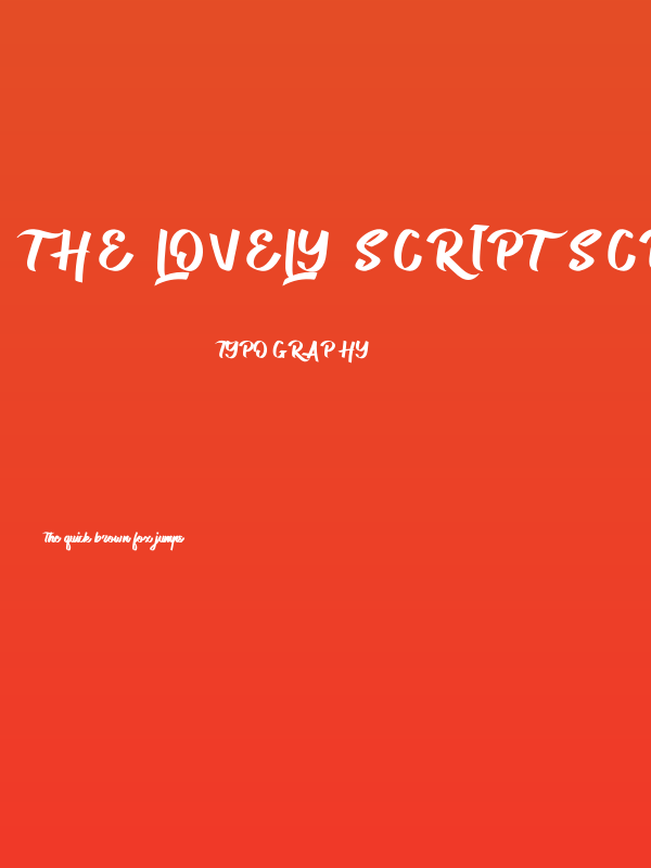 The Lovely Script Script Poster