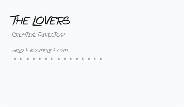 The Lovers Business Card
