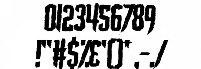 The Macabre Font OTHER CHARS