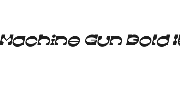 The Machine Gun Bold Italic Logo