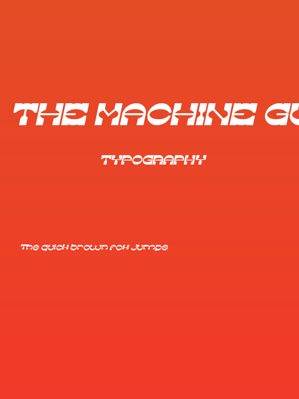 The Machine Gun Bold Italic Poster