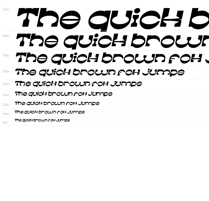 The Machine Gun Bold Italic Waterfall