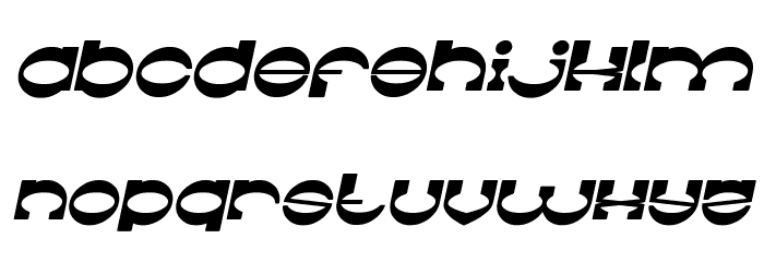 The Machine Gun Bold Italic Font LOWERCASE