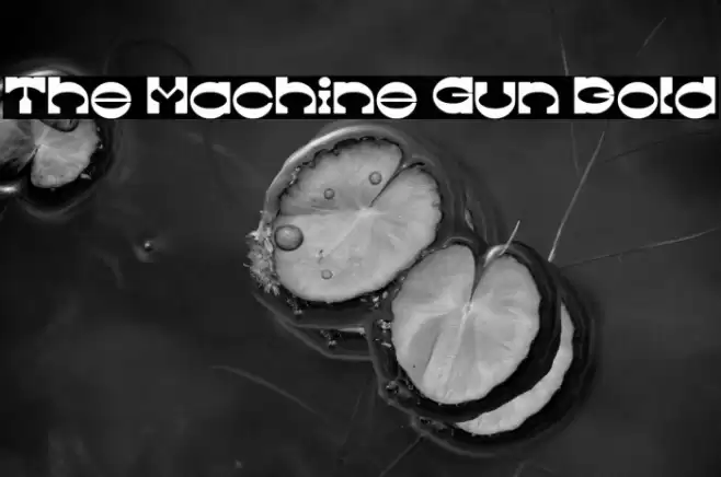 The Machine Gun Bold Font examples