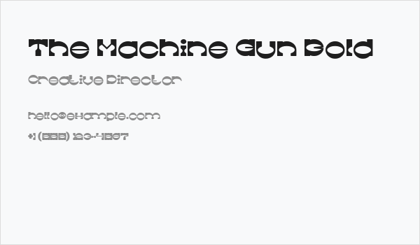 The Machine Gun Bold Business Card