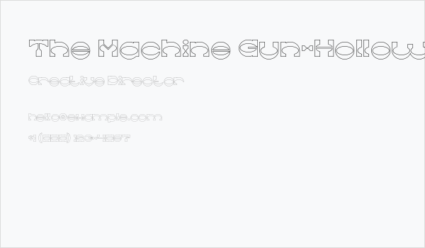 The Machine Gun-Hollow Business Card