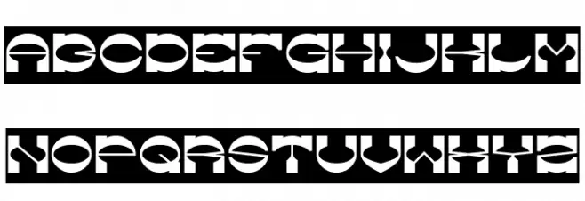 The Machine Gun-Inverse Schriftart Groß