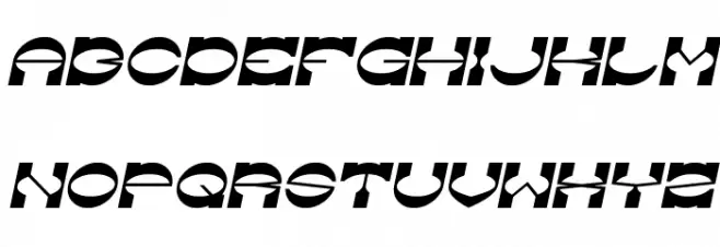 The Machine Gun Italic 字体 大写