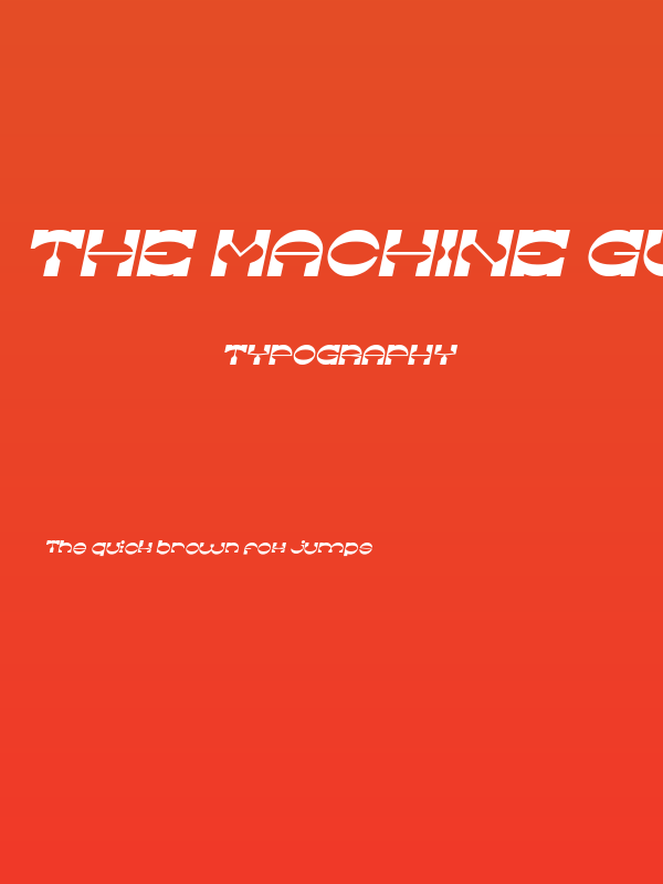 The Machine Gun Italic Poster