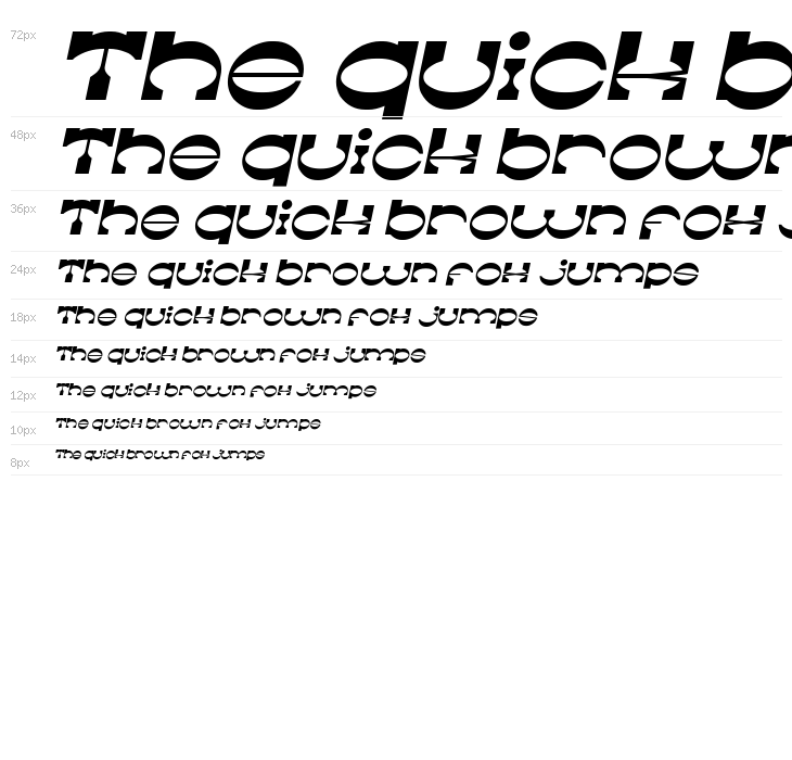The Machine Gun Italic Waterfall