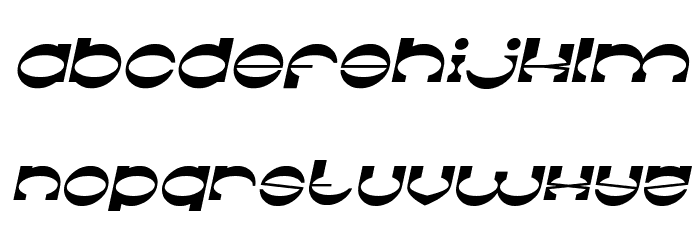 The Machine Gun Italic Font LOWERCASE