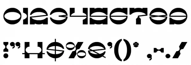 The Machine Gun Font OTHER CHARS