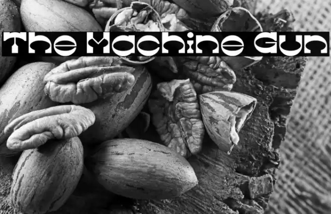 The Machine Gun Font examples