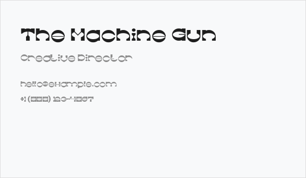 The Machine Gun Business Card