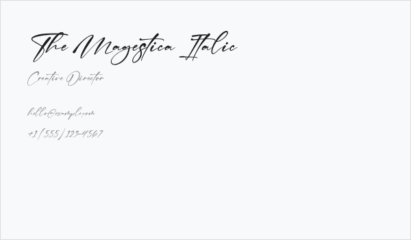 The Magestica Italic Business Card