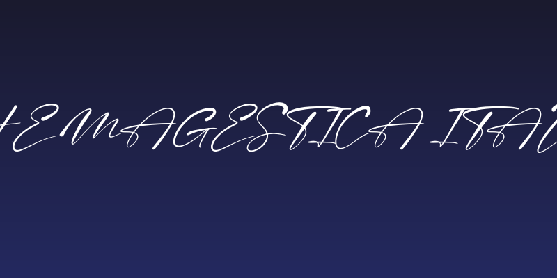 The Magestica Italic Social Header