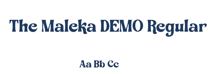 The Maleka DEMO Regular Font Preview