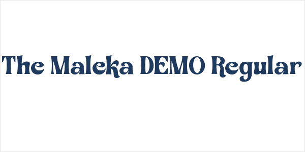 The Maleka DEMO Regular Logo