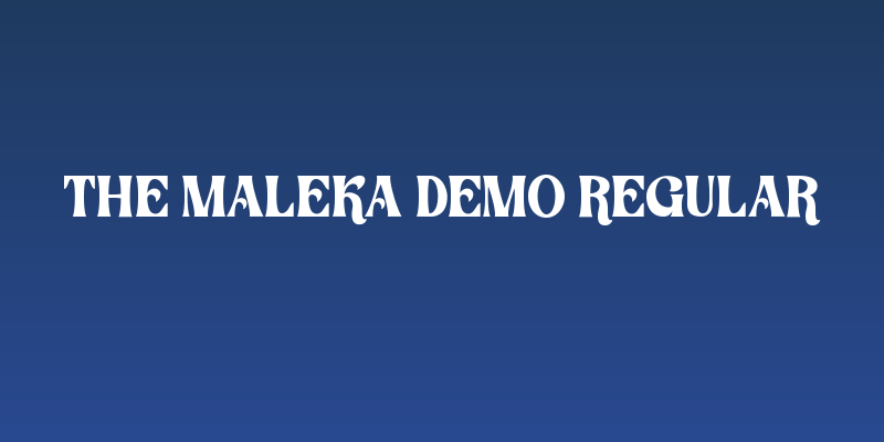 The Maleka DEMO Regular Social Header
