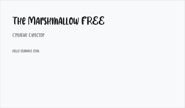 The Marshmallow FREE Business Card