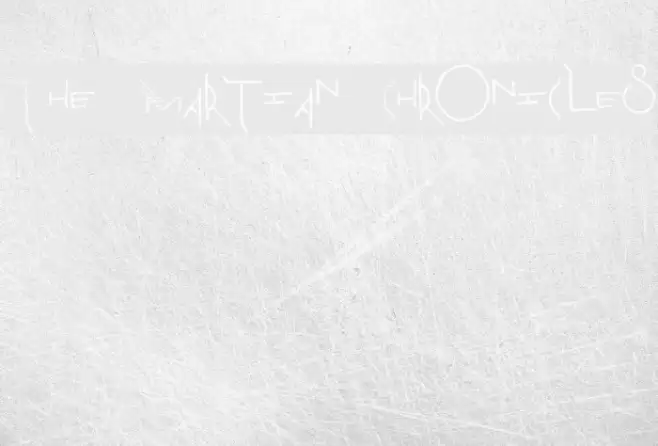 The Martian Chronicles Font examples