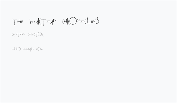 The Martian Chronicles Business Card