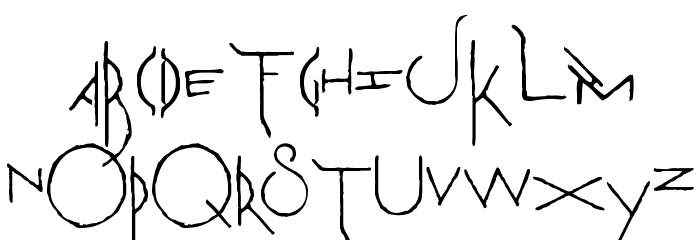 The Martian Chronicles Font LOWERCASE