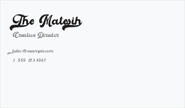 The Matesih Business Card