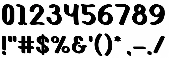 The Me Font OTHER CHARS