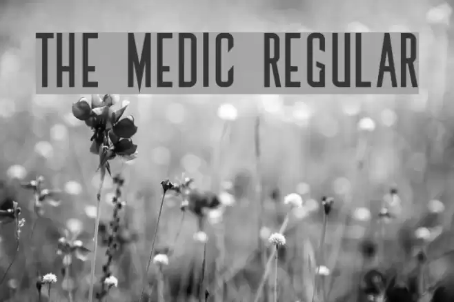 The Medic Regular Font examples