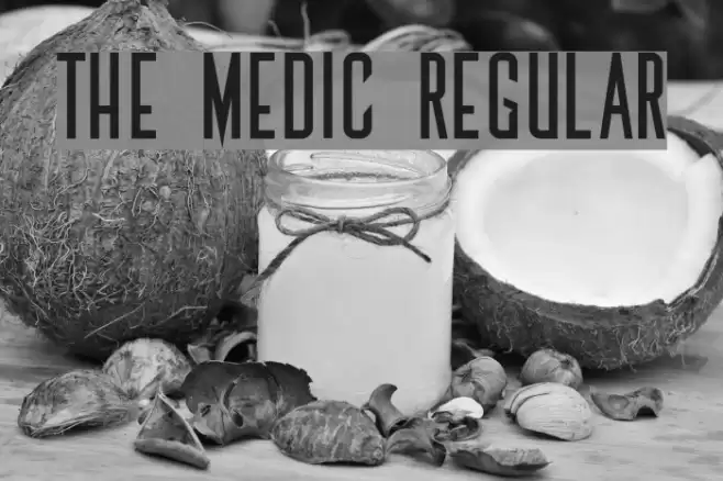 The Medic Regular Font examples