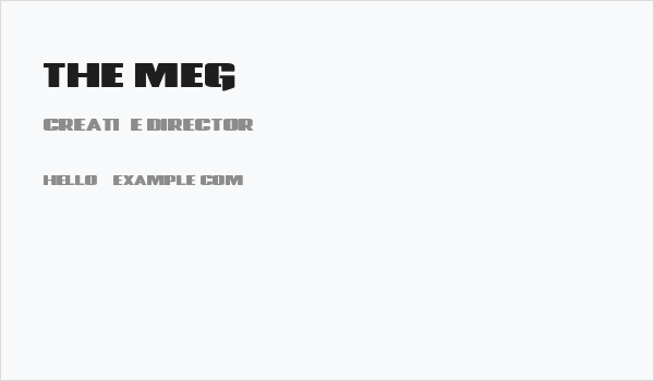 The Meg Business Card