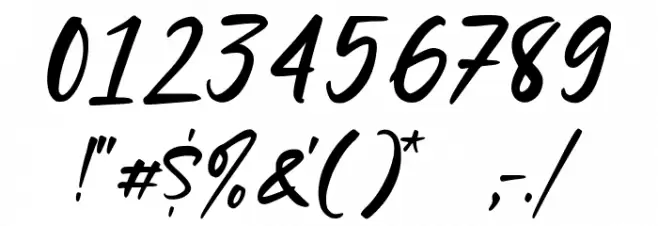 The Milligram Font OTHER CHARS