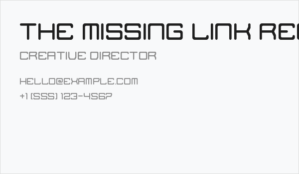 The Missing Link Regular Business Card