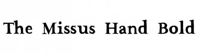 The Missus Hand Bold  Frei Schriftart Herunterladen