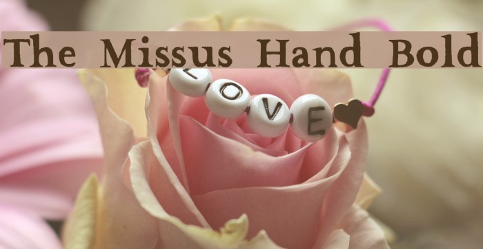 The Missus Hand Bold Font examples
