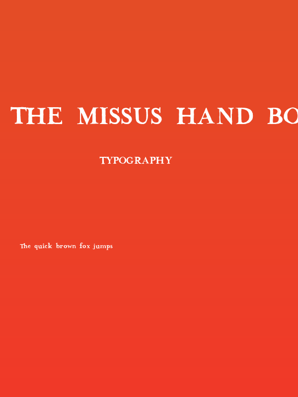 The Missus Hand Bold Poster