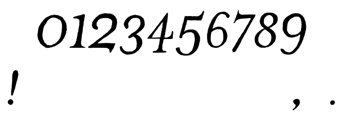 The Missus Hand Italic Font OTHER CHARS